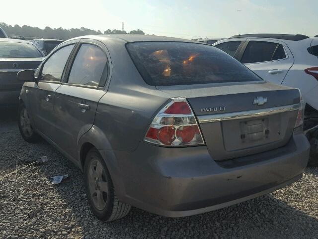 KL1TG56627B146116 - 2007 CHEVROLET AVEO LT GRAY photo 3