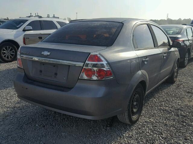 KL1TG56627B146116 - 2007 CHEVROLET AVEO LT GRAY photo 4