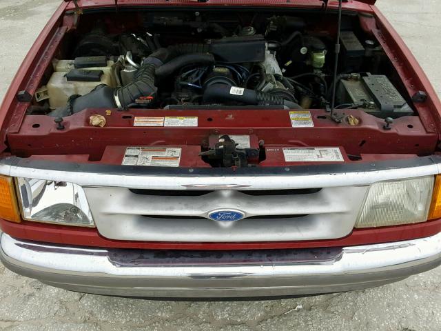 1FTCR10A7TUD60199 - 1996 FORD RANGER MAROON photo 7