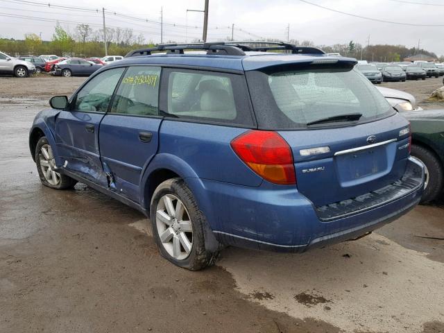 4S4BP61C276327454 - 2007 SUBARU LEGACY OUT BLUE photo 3