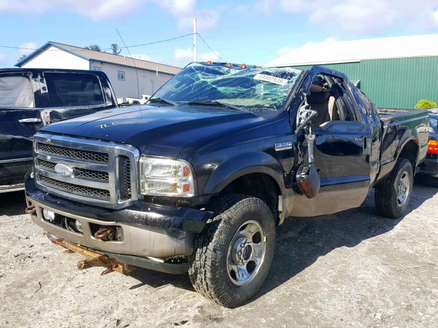 1FTWX31P05EC91614 - 2005 FORD F350 SRW S BLACK photo 2