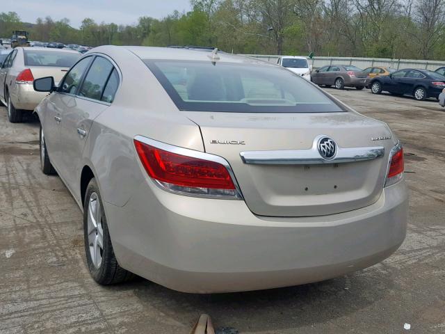 1G4GB5EG7AF190109 - 2010 BUICK LACROSSE C TAN photo 3