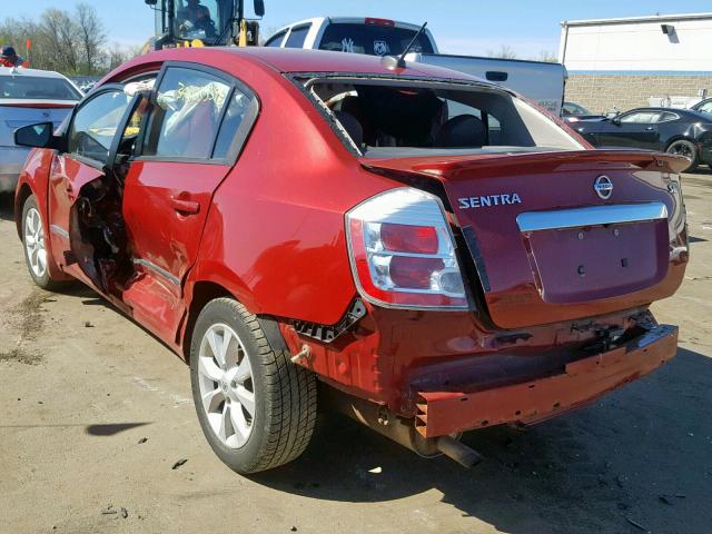 3N1AB6AP4BL645627 - 2011 NISSAN SENTRA 2.0 RED photo 3