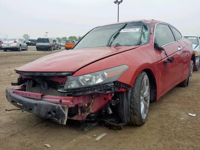 1HGCS2B89CA011357 - 2012 HONDA ACCORD EXL RED photo 2