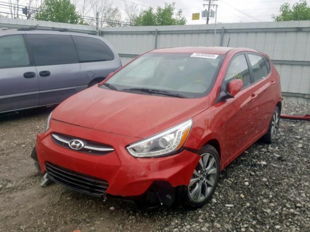 KMHCU5AE3GU240120 - 2016 HYUNDAI ACCENT SPO RED photo 2