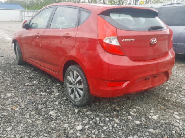 KMHCU5AE3GU240120 - 2016 HYUNDAI ACCENT SPO RED photo 3