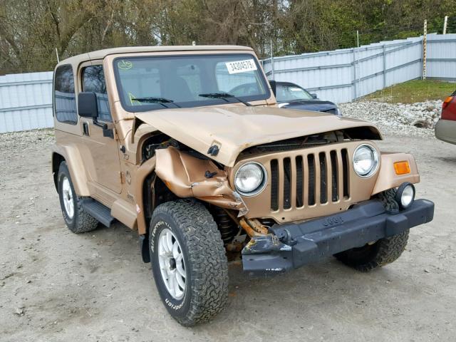 1J4FA59S0YP738628 - 2000 JEEP WRANGLER / GOLD photo 1