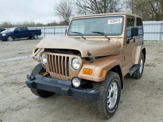 1J4FA59S0YP738628 - 2000 JEEP WRANGLER / GOLD photo 2