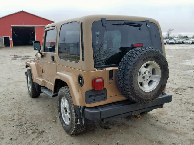 1J4FA59S0YP738628 - 2000 JEEP WRANGLER / GOLD photo 3