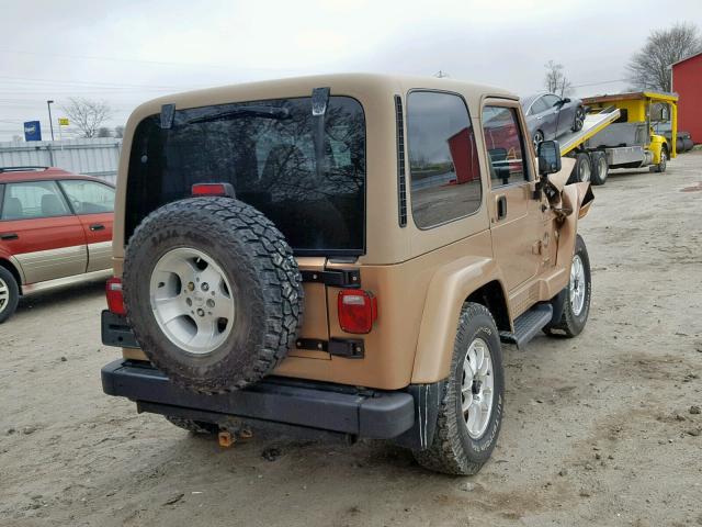 1J4FA59S0YP738628 - 2000 JEEP WRANGLER / GOLD photo 4