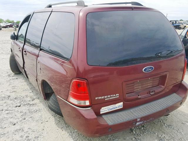 2FMZA52237BA24846 - 2007 FORD FREESTAR S MAROON photo 3