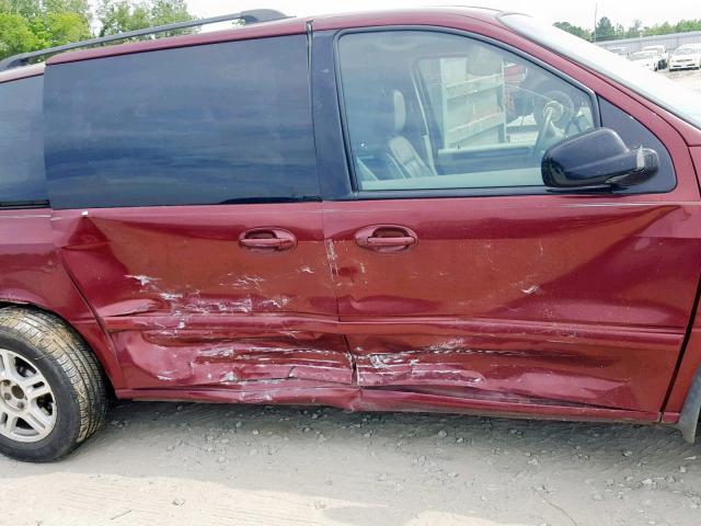 2FMZA52237BA24846 - 2007 FORD FREESTAR S MAROON photo 9