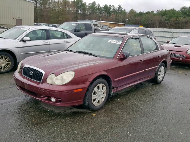 KMHWF25S12A636921 - 2002 HYUNDAI SONATA GL MAROON photo 2