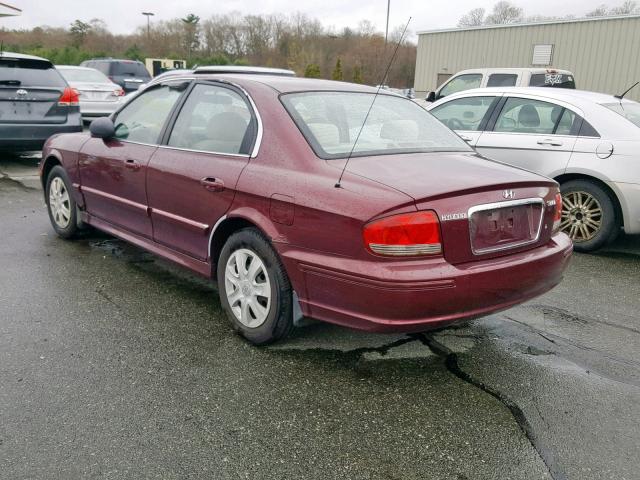 KMHWF25S12A636921 - 2002 HYUNDAI SONATA GL MAROON photo 3