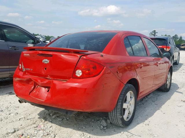 1G1AL55F967815490 - 2006 CHEVROLET COBALT LT RED photo 4