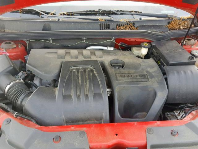 1G1AL55F967815490 - 2006 CHEVROLET COBALT LT RED photo 7