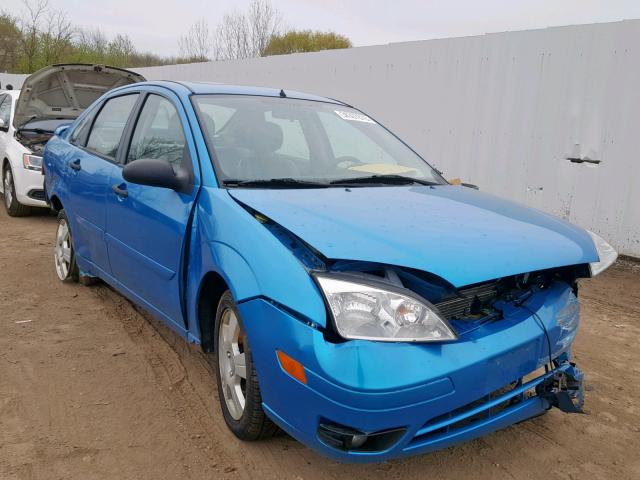 1FAHP34N07W219401 - 2007 FORD FOCUS ZX4 BLUE photo 1