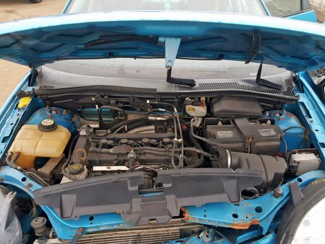 1FAHP34N07W219401 - 2007 FORD FOCUS ZX4 BLUE photo 7