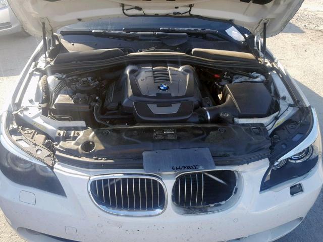 WBANB53587CN93794 - 2007 BMW 550 I WHITE photo 7