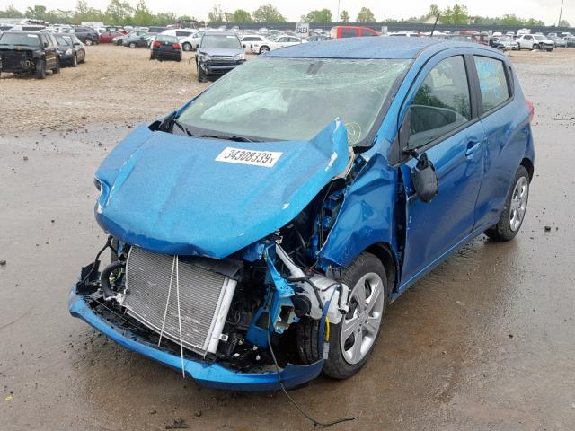 KL8CB6SA5KC710750 - 2019 CHEVROLET SPARK LS BLUE photo 2