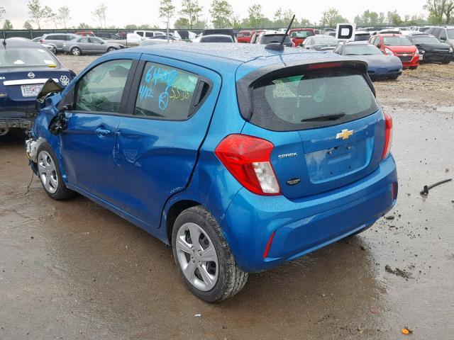 KL8CB6SA5KC710750 - 2019 CHEVROLET SPARK LS BLUE photo 3