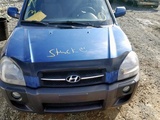 KM8JM72D57U657361 - 2007 HYUNDAI TUCSON GL BLUE photo 7