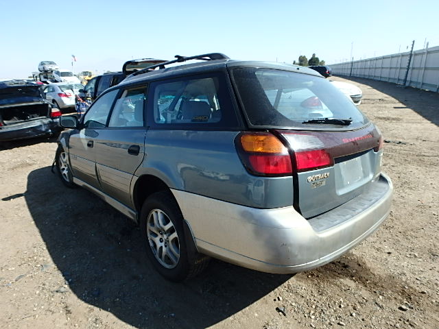 4S3BH675527629205 - 2002 SUBARU LEGACY OUT GREEN photo 3