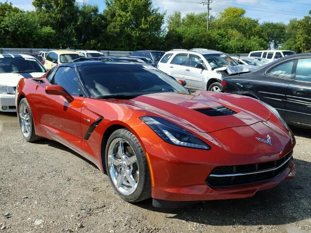 1G1YD2D75F5110279 - 2015 CHEVROLET CORVETTE 2 ORANGE photo 1