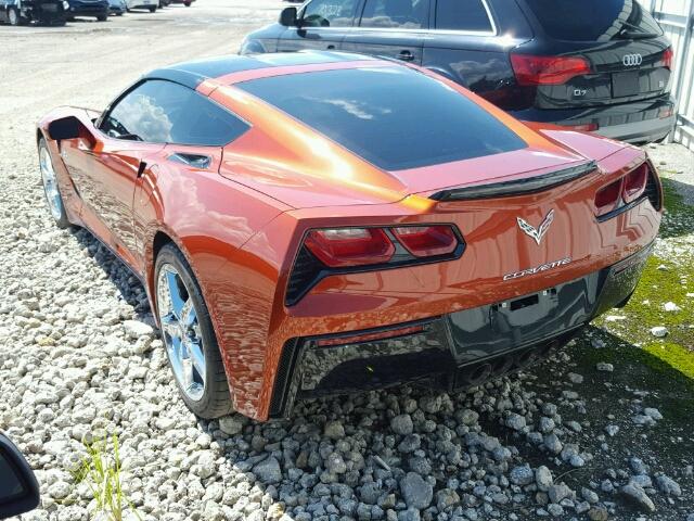 1G1YD2D75F5110279 - 2015 CHEVROLET CORVETTE 2 ORANGE photo 3