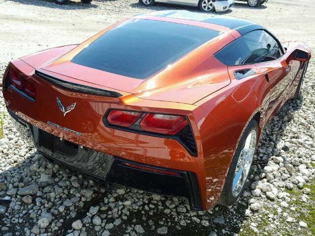 1G1YD2D75F5110279 - 2015 CHEVROLET CORVETTE 2 ORANGE photo 4