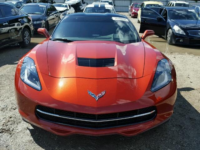 1G1YD2D75F5110279 - 2015 CHEVROLET CORVETTE 2 ORANGE photo 9