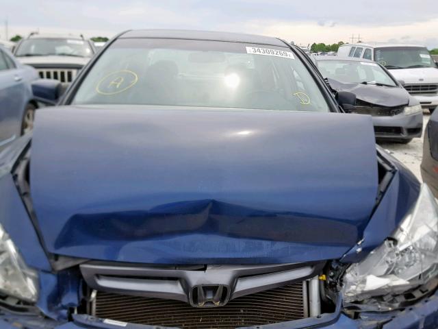 3HGCM56495G708826 - 2005 HONDA ACCORD LX BLUE photo 7