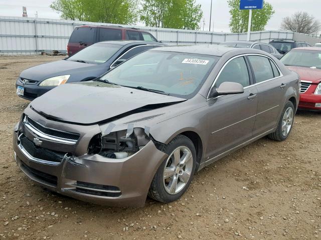 1G1ZD5EB7A4117046 - 2010 CHEVROLET MALIBU 2LT BROWN photo 2