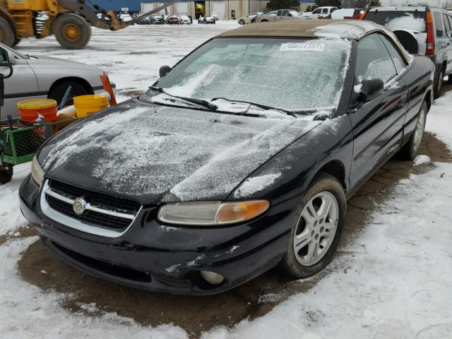 3C3EL55HXVT598556 - 1997 CHRYSLER SEBRING JX BLACK photo 2