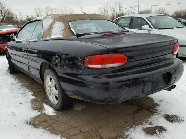 3C3EL55HXVT598556 - 1997 CHRYSLER SEBRING JX BLACK photo 3