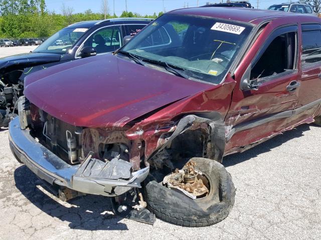 1GCDT13E078101198 - 2007 CHEVROLET COLORADO MAROON photo 9