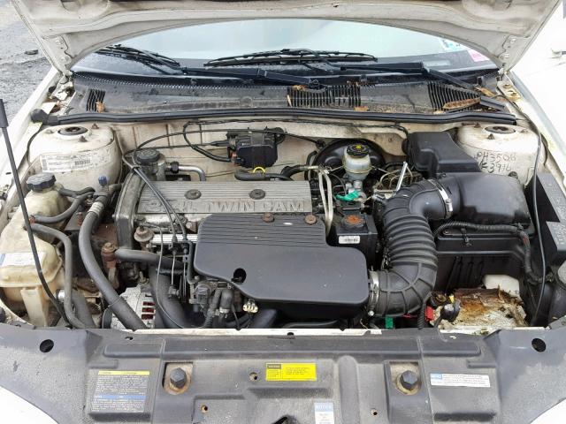 1G1JF12T517394113 - 2001 CHEVROLET CAVALIER Z WHITE photo 7