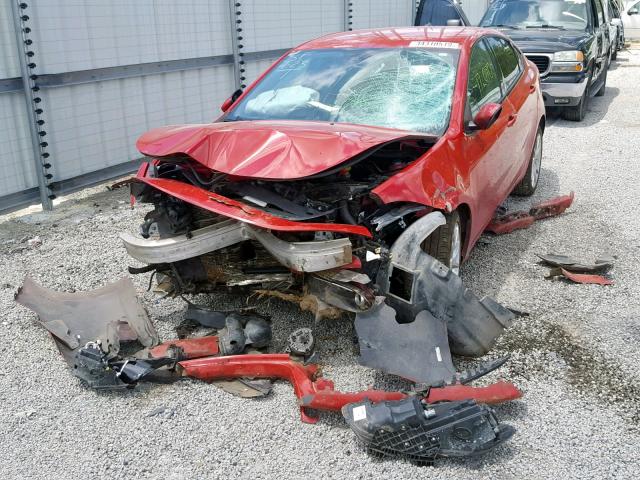 1C3CDFBA6DD345059 - 2013 DODGE DART SXT RED photo 2