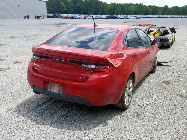 1C3CDFBA6DD345059 - 2013 DODGE DART SXT RED photo 4