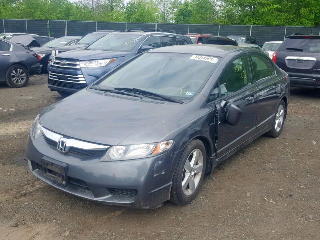 2HGFA16609H339392 - 2009 HONDA CIVIC LX-S GRAY photo 2
