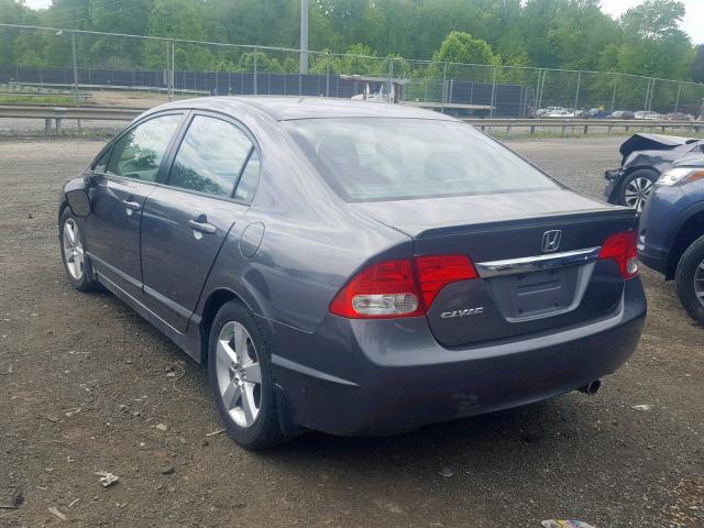 2HGFA16609H339392 - 2009 HONDA CIVIC LX-S GRAY photo 3