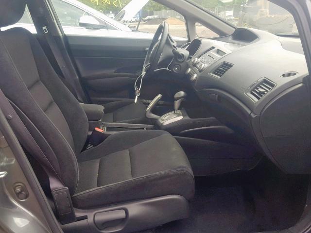 2HGFA16609H339392 - 2009 HONDA CIVIC LX-S GRAY photo 5