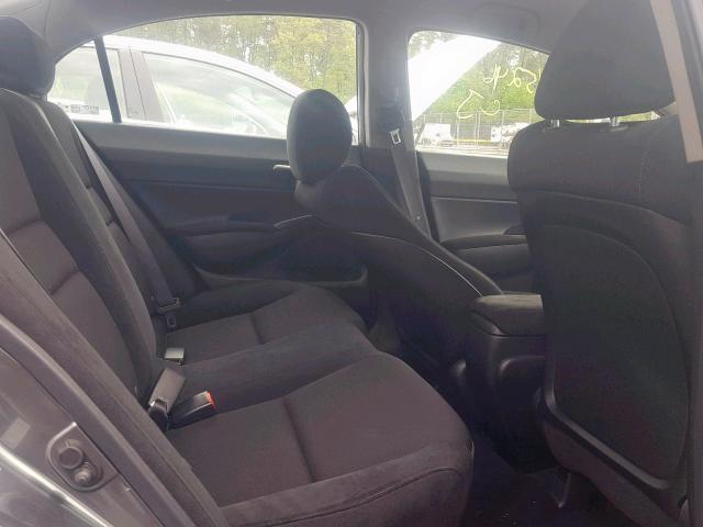 2HGFA16609H339392 - 2009 HONDA CIVIC LX-S GRAY photo 6