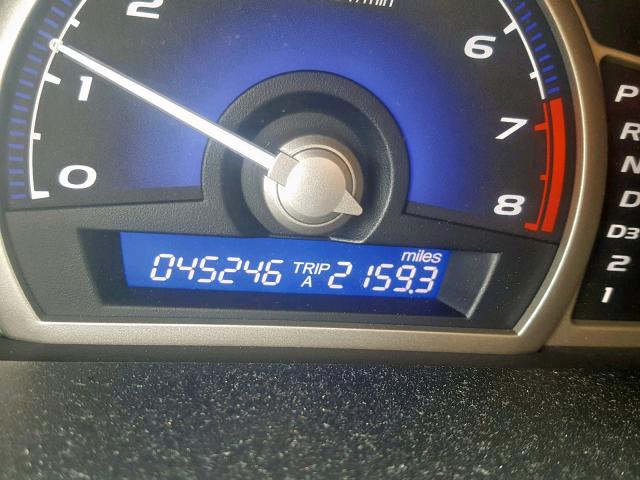 2HGFA16609H339392 - 2009 HONDA CIVIC LX-S GRAY photo 8