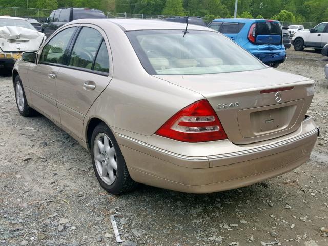 WDBRF61J62F155540 - 2002 MERCEDES-BENZ C 240 GOLD photo 3