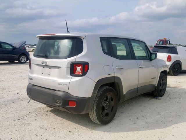 ZACCJAAB7HPE52856 - 2017 JEEP RENEGADE S ვერცხლისფერი ფოტო 4