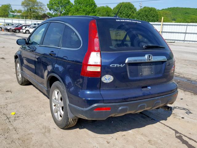 5J6RE38729L015794 - 2009 HONDA CR-V EXL BLUE photo 3