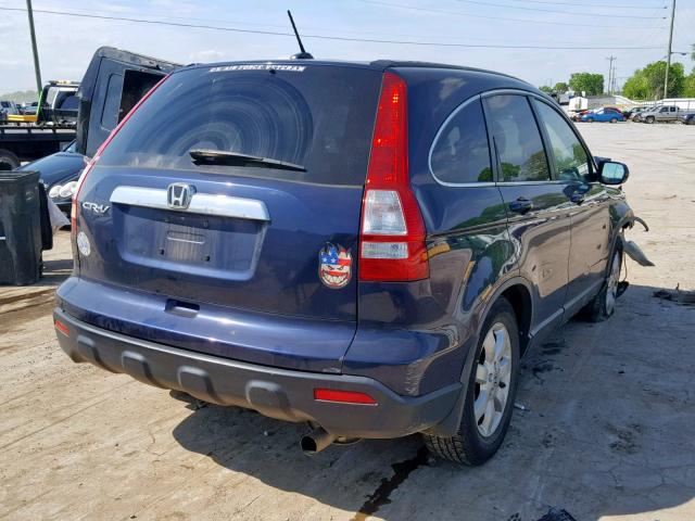 5J6RE38729L015794 - 2009 HONDA CR-V EXL BLUE photo 4