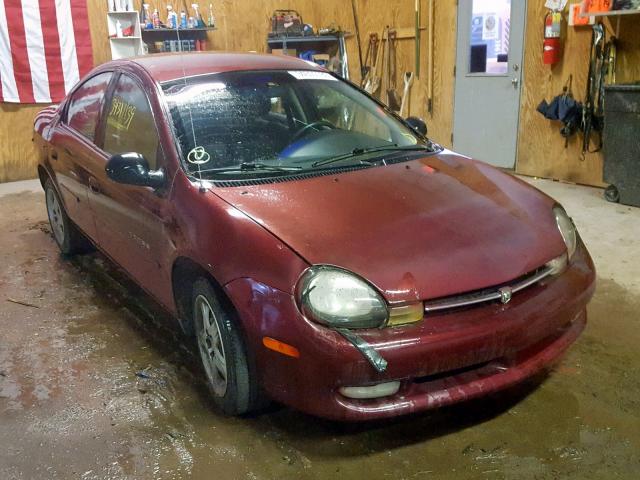 1B3ES46C51D300704 - 2001 DODGE NEON SE BURGUNDY photo 1