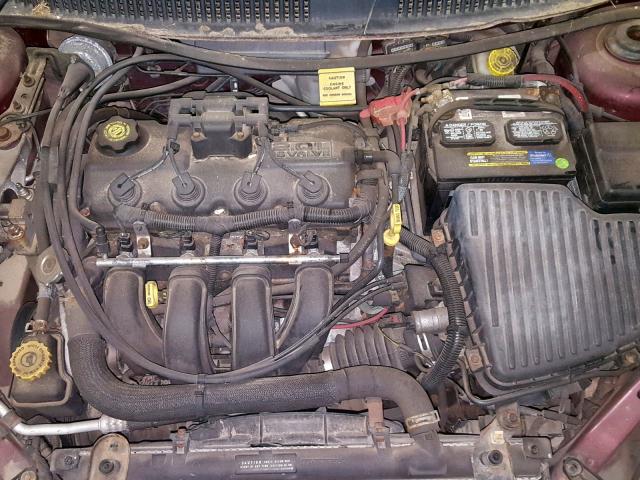 1B3ES46C51D300704 - 2001 DODGE NEON SE BURGUNDY photo 7